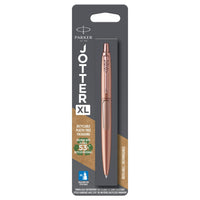 Parker Jotter XL Ballpoint Pen - Monochrome Matte Rose Gold - Medium Point - Blue Ink-The iconic Jotter pen in a larger body, perfect for those who enjoy the comfort of a bigger pen