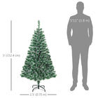 HOMCOM 5' Artificial Christmas Tree with Metal Stand - Green-Quick assembly, disassembly and storage 