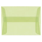 JAM Paper 4Bar A1 Translucent Vellum Invitation Envelopes - 3.625" x 5.125" - Leaf Green - 25 Pack (1591611)-Color: Leaf Green Translucent