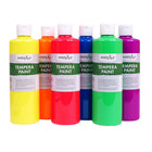 Handy Art Tempera Paint - Pint - Fluorescent 6 Colour Set-Bright opaque colors dry to a matte finish and won't chip, flake or crack