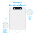 Davis Group Plastic Clipboards - Letter Size - 9" W x 12" H - Clear - 6 Pack-Lever Clip