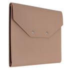 Gry Mattr Vegan Leather Padfolio - 9.45" × 11" - Pink-Two interior pockets for phone, cards, small documents, or accessories