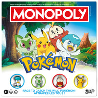 Hasbro Gaming Monopoly Pokémon Edition Board Game-Go on an exciting Pokémon-catching adventure with family and friends in this Monopoly Pokémon Edition game, featuring locations and characters inspired by the Pokémon universe