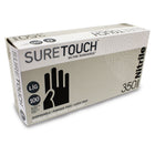 Suretouch - Gants en nitrile jetables sans poudre, 5 mil, noir, grande petit, 100 gants/boîte-Ambidextre