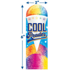 Eureka Cool Reader Snow Cone Scented Bookmarks - 3 Packs of 24-Each bookmark measures 2" x 6"