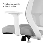 Staples Essentials Mesh Back Fabric Task Chair - Grey-Simple locking mechanism fixes the seat in an upright position
