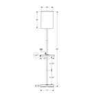 Monarch Specialties 62" H Contemporary Floor Lamp - Grey Metal / White Marble-The sturdy round, grey metal base and arm supports a linen-blend grey fabric shade giving a luxurious ambiance while brightening a living room, bedroom, or office space
