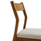 Modway Solara Fabric Wood Dining Side Chairs - Walnut/Heathered Weave Beige - 2 Pack-10