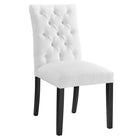 Modway Duchess Button Tufted Fabric Dining Chair - White-Button Tufted Dining Side Chair
