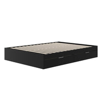 Nexera Hunter 2-Drawer Storage Bed - Full Size - Black-Customizable Layout:Adaptable to room layout preferences. Accommodates both left and right drawer placement effortlessly
