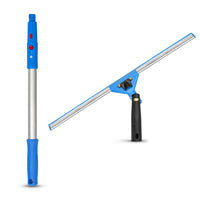 Gritt Commercial Window Washing Kit - 18" Swivel Window Squeegee - 20" Pole Handle-2 tools for professional window cleaning