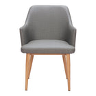 Zuo Wisom Dining Chair - Grey - Set of 2-Comfy and durable 40% polyethylene + 30% polyurethane + 30% polyester fabric