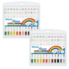 BAZIC Products Washable Silky Gel Crayons - 2 Packs of 24-Washable gel crayons in a sturdy case