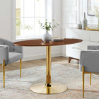 Modway Verne 48" Oval Dining Table - Gold Walnut-MDF Tabletop