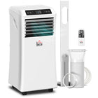HOMCOM 8000 BTU Portable Air Conditioner with 4 Modes - White-Three functions: Cools, dehumidifies, fans. Sleep mode 