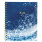 Blueline - Agenda Hebdomadaire/Mensuel 17 Mois D’Août À Décembre - 9 1/4 po H x 7 1/4 po l - Motif Celestial - Bilingue-Reliure à double spirale dorée, couverture rigide en deux pièces