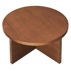 Modway Silas Round Wood Coffee Table - Walnut-Assembly Required