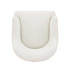 Manhattan Comfort Raya 25.2" Modern Leatherette Upholstered Dining Armchair - Cream - Set of 2-26.57" L x 21" W x 32.09" H