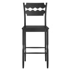 Modway Jax Oak Wood Bar Stool With Wavy Razor Back - Black-7