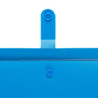 JAM Paper Letter Size File Folders - Snap Tab Closure - Blue with Clear-Features a convienent snap closure for added security and safety for your documents
