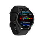 Garmin - Venu 3 - 45mm Lunette Gray en acier inoxydable avec boîtier noir et bracelet en silicone noir-Choisissez votre façon de vous entraîner avec des entraînements animés de force, de cardio, de HIIT, de yoga ou de Pilates, ou créez vos propres entraînements avec notre bibliothèque d'exercices et envoyez-les sur votre montre. Bénéficiez même de plans d'entraînement de course à pied Garmin Coach gratuits pour des distances de 5 km, 10 km ou semi-marathon