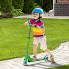 Qaba - Trottinette et luge 2 en 1 pour enfants - Vert-Trottinette polyvalente en aluminium robuste de qualité aéronautique pour une utilisation durable 