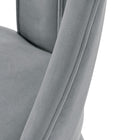 Manhattan Comfort Neda 20.87" Modern Velvet Upholstered Dining Chair - Grey - Set of 2-Classic "T" Back Design for Style and Breathability