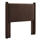 Modway Rael Performance Velvet Twin Headboard - Chocolate Brown-Padded Headboard