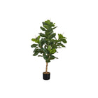 Monarch Specialties - Plante Artificielle - 47 po H - Arbre À Violons - Mis En Pot - Touche Réelle - Feuilles Vertes - Pot Noir-Ajoutez une touche tropicale de verdure à votre maison ou bureau avec cet arbre artificiel intérieur de 47 po de haut dans un pot de 5 po noir