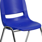 Flash Furniture HERCULES Ergonomic Shell Stack Chair with Chrome Frame - Navy - 5 Pack-Vented Back allows air circulation