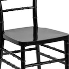 Flash Furniture HERCULES PREMIUM Series Black Resin Stacking Chiavari Chairs - 2 Pack-Lightweight Design