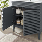 Modway Render 30" Bathroom Vanity Cabinet - Grey-Particleboard and Laminate Construction