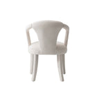 Manhattan Comfort Palmer 22.8" Mid-Century Modern Tweed Upholstered Dining Armchair - Ivory-24.8" L x 22" W x 30.3" H
