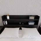 Nexera Hunter Bookcase Headboard - Queen Size - Black-5