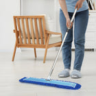 Gritt Commercial Microfiber Looped Dust Mop Pad Head - 48" x 5" - Blue-Material: Microfiber