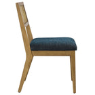 Modway Nimba Faux Rattan Fabric Dining Chairs - Heathered Weave Azure - 2 Pack-7