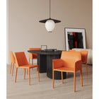 Manhattan Comfort - Chaises de salle à manger modernes Paris en similicuir - Corail - Lot de 6-Comprend 2 fauteuils et 4 chaises de salle à manger