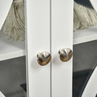 HOMCOM 31.5" L Kitchen Sideboard - White-Anti-tipping strap helps prevent it from tipping over