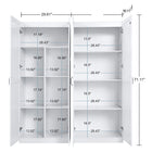 Manhattan Comfort Hopkins 59.22" 2-Piece Modern 11-Shelf Storage Closet - White-Section 1: Includes 4 Wide Shelves with Adjustable Features. Section 2: Includes 7 shelving compartments
