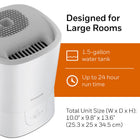 HoneyWell Top Fill Warm Mist Humidifier-Top fill design with wide tank opening and removable tank cover. easy to fill and clean 