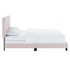 Modway Celine Channel Tufted Performance Velvet Full Bed - Pink-Added Support Legs