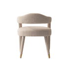 Manhattan Comfort Aspen 23.2" Mid-Century Modern Tweed Upholstered Dining Armchair - Gold Dust-24" L x 23" W x 30.3" H