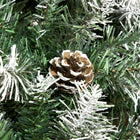 HOMCOM 6' Snow-Flocked Artificial Christmas Tree with Hinged Tips - Green-Branches can be opened automatically for easy assembly 