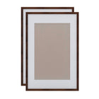 Decent Living - Cadre photo en bois massif - Couleur noyer - 24x36pouce - Paquet de 2-Bois massif 100 % naturel (Okan/Teck)