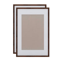 Decent Living - Cadre photo en bois massif - Couleur noyer - 24x36pouce - Paquet de 2-Bois massif 100 % naturel (Okan/Teck)