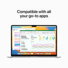 Apple 15.3" MacBook Air - M2 Chip - 256 GB SSD - 8 GB Unified Memory - Silver - English-15.3-inch Liquid Retina display with 500 nits of brightness and P3 wide colour for sharper presentations and incredible detail