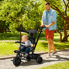 Qaba - Tricycle pour tout-petit 4 en 1 trike pour enfants - noir-Poignée de poussée amovible et réglable sur 3 niveaux 