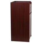 Flash Furniture â€“ Poubelle en bois pour déchets et plateaux avec couvercle, 36 gal, acajou-Porte d'ouverture par pression avec le texte "Merci"