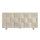 Modway Foundry Woven Design Buffet Storage Cabinet - 71" - White Wash-7