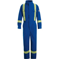 Bulwark, Flame-Resistant Premium Coveralls With Reflective Trim - Size 52-Arc Flash PPE Category Level 2